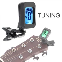 black clip on guitar tuner portable universal lcd display digital tuner for chromatic guitar bass ukulele violin