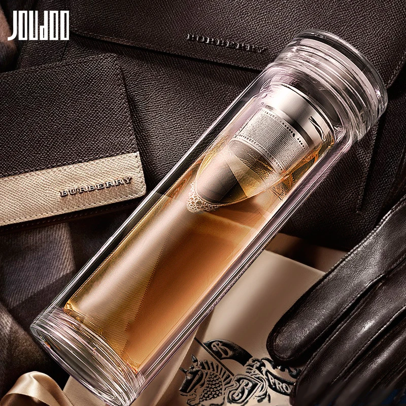 JOUDOO деловая офисная стеклянная Мужская чайная чашка короткая Хрустальная