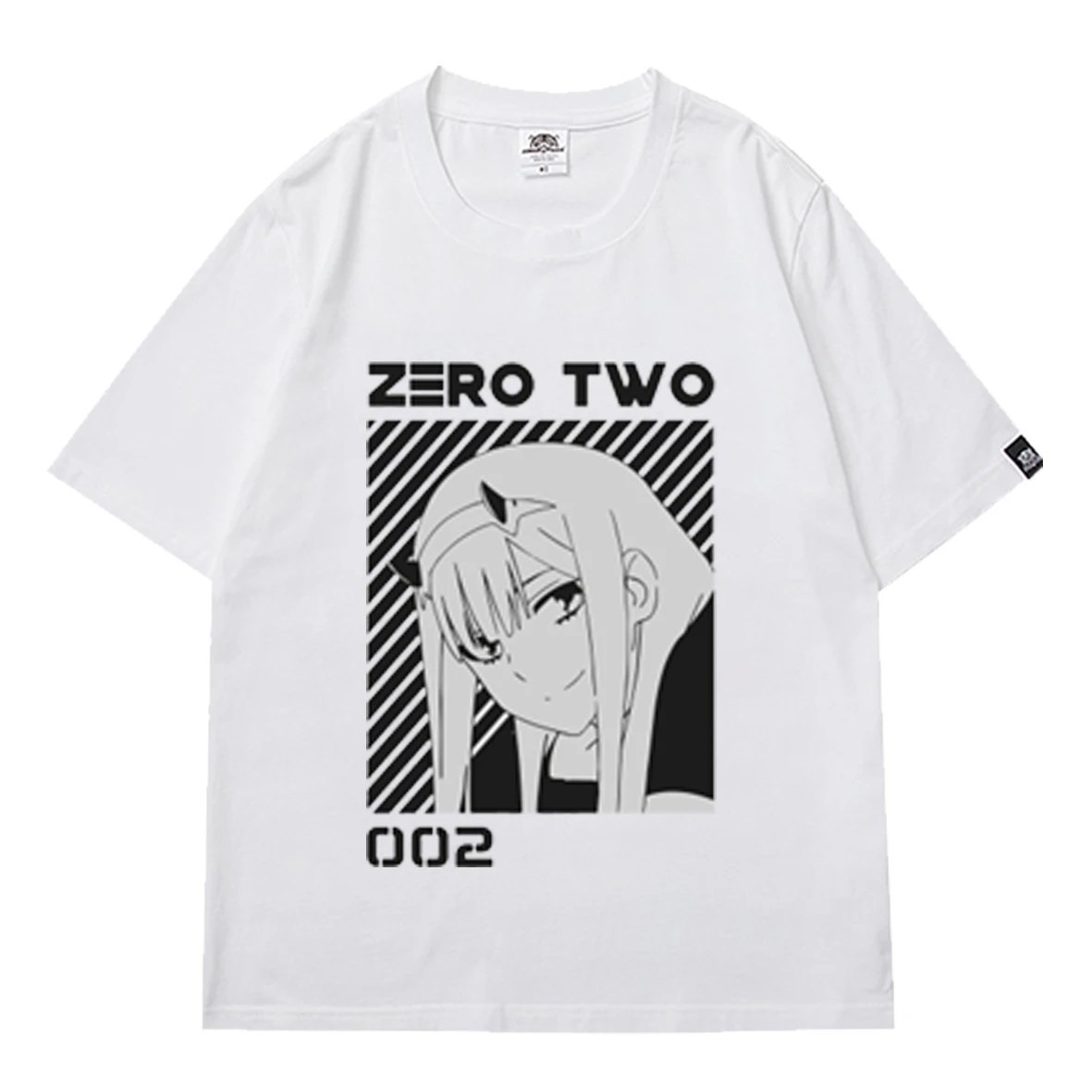 

DARLING in the FRANXX Men T-shirt Harajuku Hot Anime Summer 2021boy Teen Daily Short Sleeve T-shirts Teen Oversized T Shirt