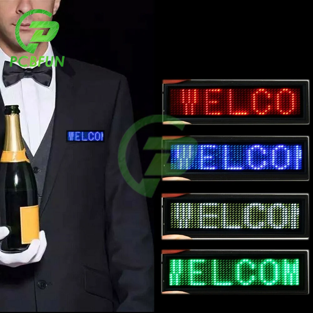 Перезаряжаемый цифровой светодиодный значок Bluetooth программируемый