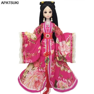 Красная роза старинный красивый костюм Одежда для кукол Барби наряды игрушки для детей 1:6 Кукла Одежда для косплея подарок для детей