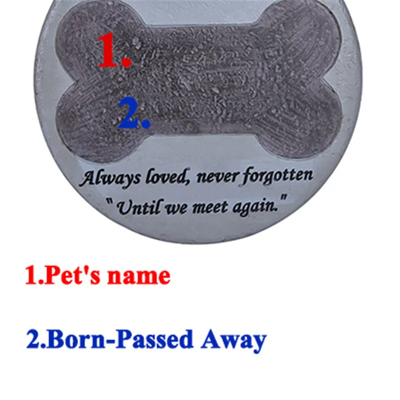 Круглые памятные камни для домашних животных персонализированные собак садовые