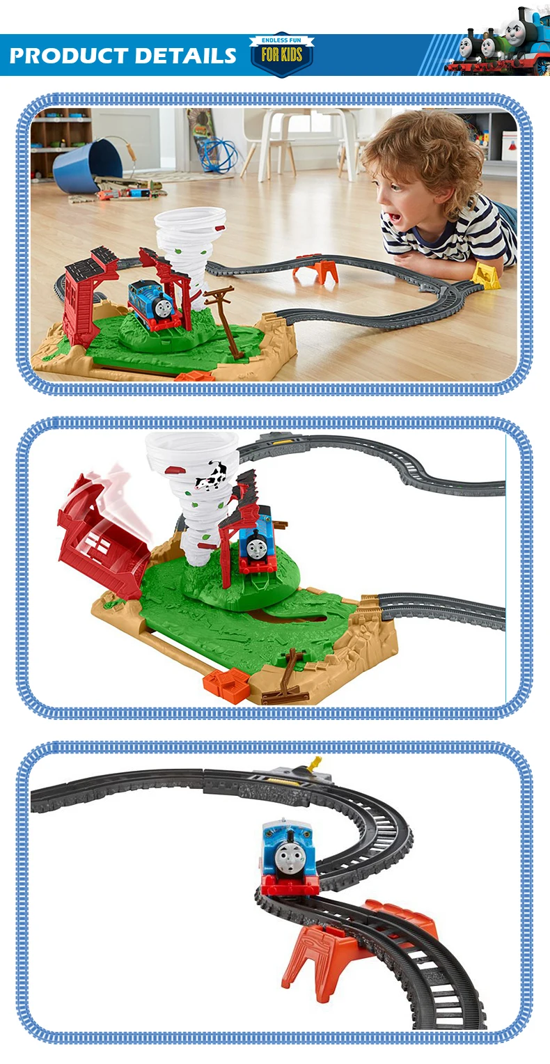 Паровозик Thomas& Friends, скручивающий торнадо, Набор детских игрушек, строительный поезд, трек для помещений, Забавная детская обучающая игрушка