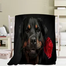 Rottweiler Dog Comfortable Blankets 3D Printing Soft Blanket Throw On Home/Sofa/Bedding Portable Adult Travel Cover Blanket