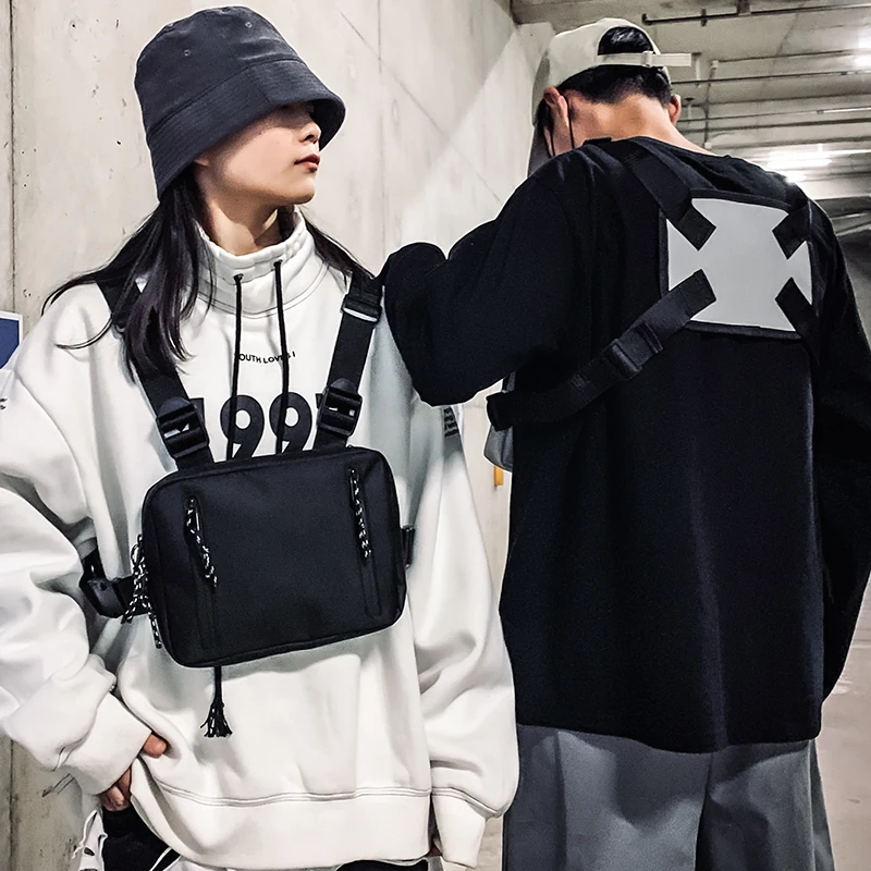 Модная нагрудная сумка для мужчин поясная сумочка уличная одежда в стиле хип хоп