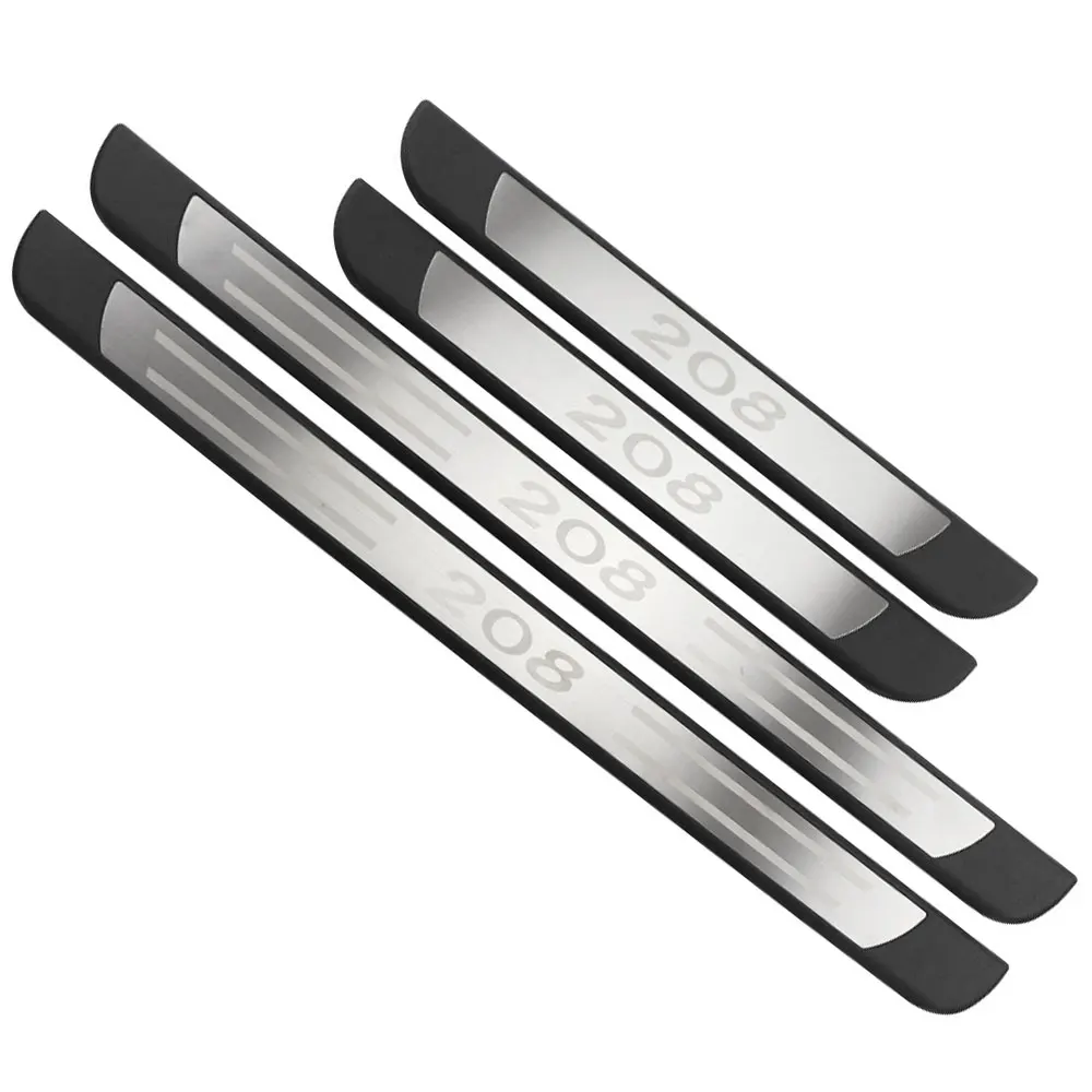 4 шт./комплект автомобильные накладки на пороги из нержавеющей стали для Peugeot 208 2012