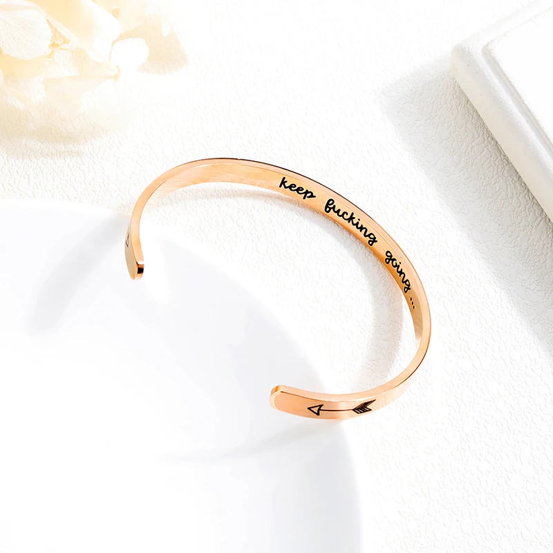 Многоцветные c-браслеты из нержавеющей стали открытые манжеты вдохновляющий