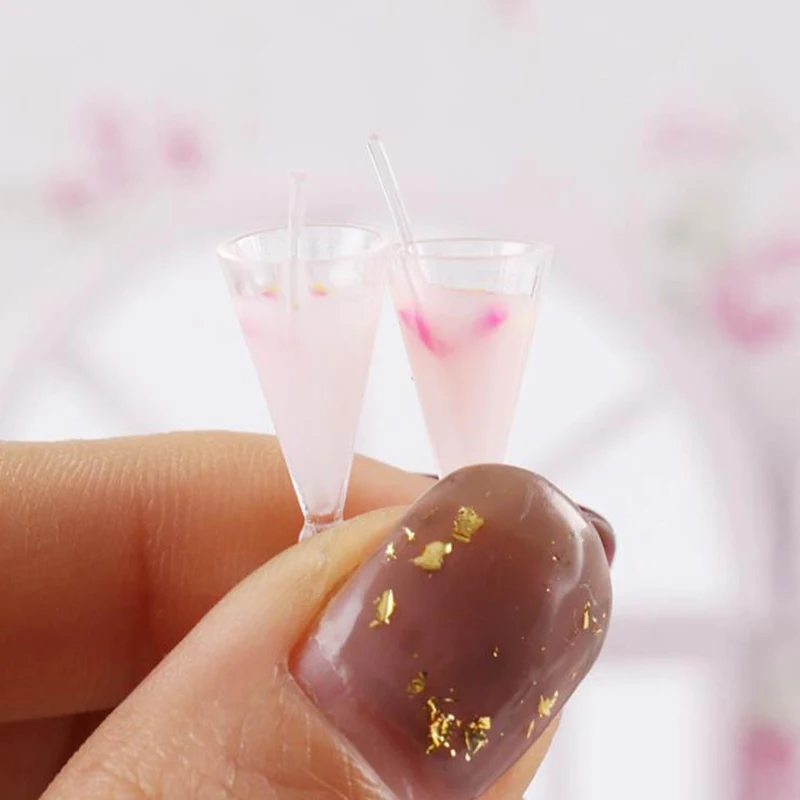 

5 шт., миниатюрные кукольные чашки для сока и напитков, 1:12