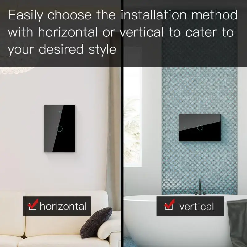 

Tuya Smart Glass Panel EU/UK Standard 1/2/3 Gang Wall Light Touch Switch Tuya/Smart Life Wireless ControL Touch Light Switch