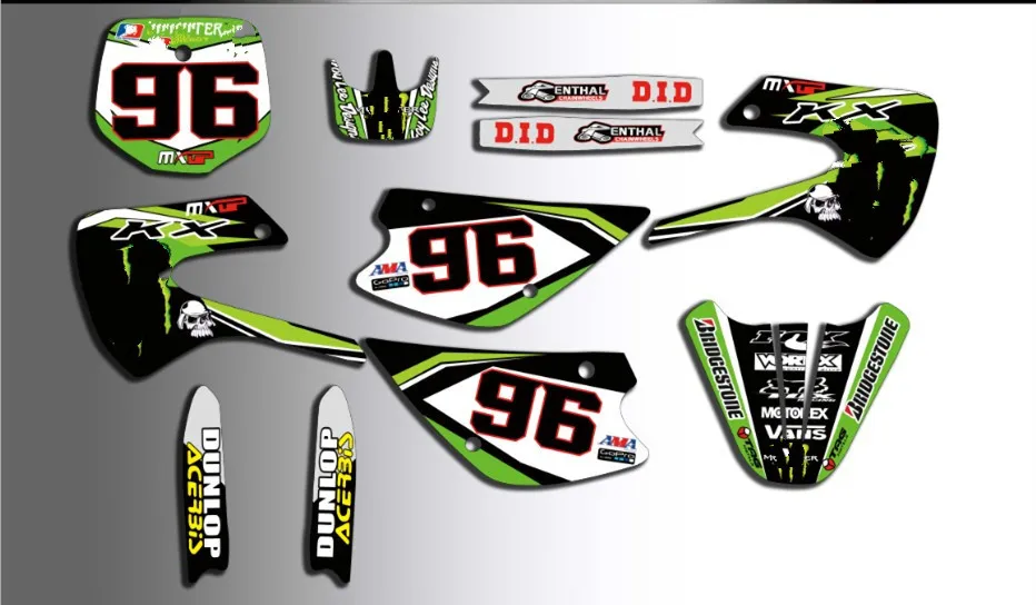 Набор стикеров для Kawasaki KX85 KX100 1998-2013 KX 85 100 2012 2011 2009 | Автомобили и мотоциклы