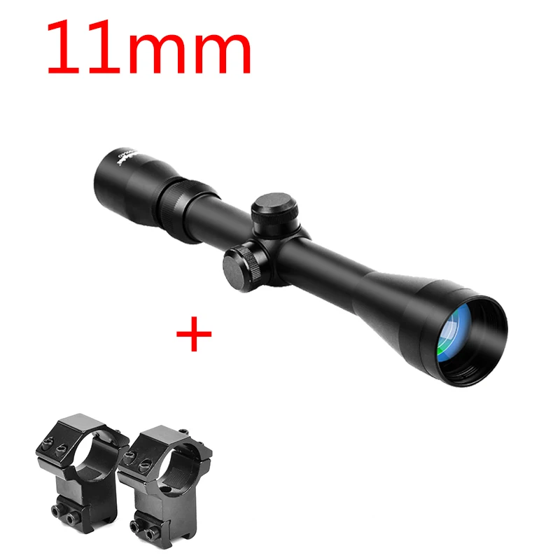 3-9x40 охотничий прицел Riflescope Mil Dot Air Riflescope пистолет Riflescope/воздушная оптика снайперский охотничий прицел с 20 мм рейкой - Цвет: 11mm