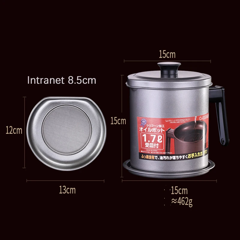 

Stainless Steel Kitchen Oil Filter Pot Fried Filter Net Leak-proof Oil Pot Japanese Style Oil Residue Filter Pot Kitchen Tools