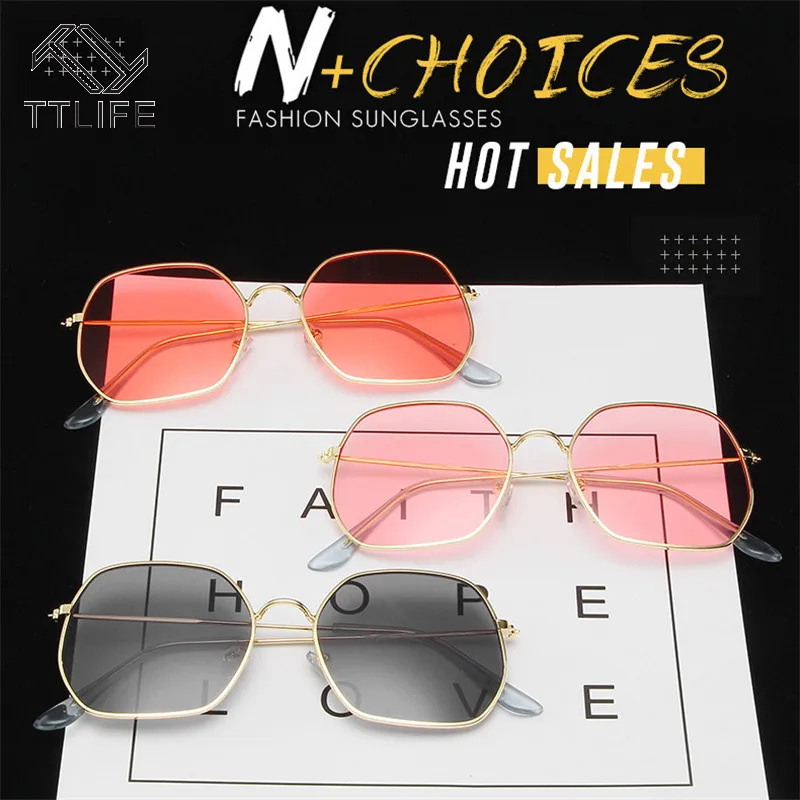 Металлические Квадратные Солнцезащитные очки TTLIFE для мужчин и женщин мужские