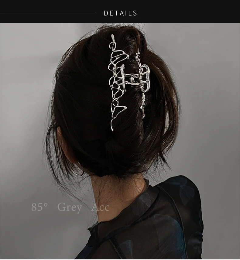 

Irregular With Personality Metal Liquid Hair Styling Clip Female Back Head Updo Free Shipping