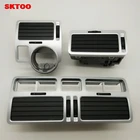 SKTOO серебристый для Фольксваген Бора Гольф 4 выход воздуха из прибора центральный выход кондиционера, комплект воздухоотвода