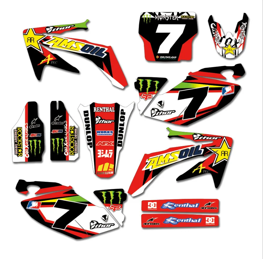 Мотоцикл графическая наклейка Стикеры для Honda CRF250R CRF 250 2005 2006 2007 2008 2009 CRF 450 CRF450R 2006-2008 для Honda Стикеры