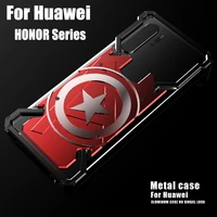 cool us captain aluminum metal case for huawei honor v30 20 v20 10 lite v9 9 8 back cover for huawei nova 6 5 pro 5i 4 hp101