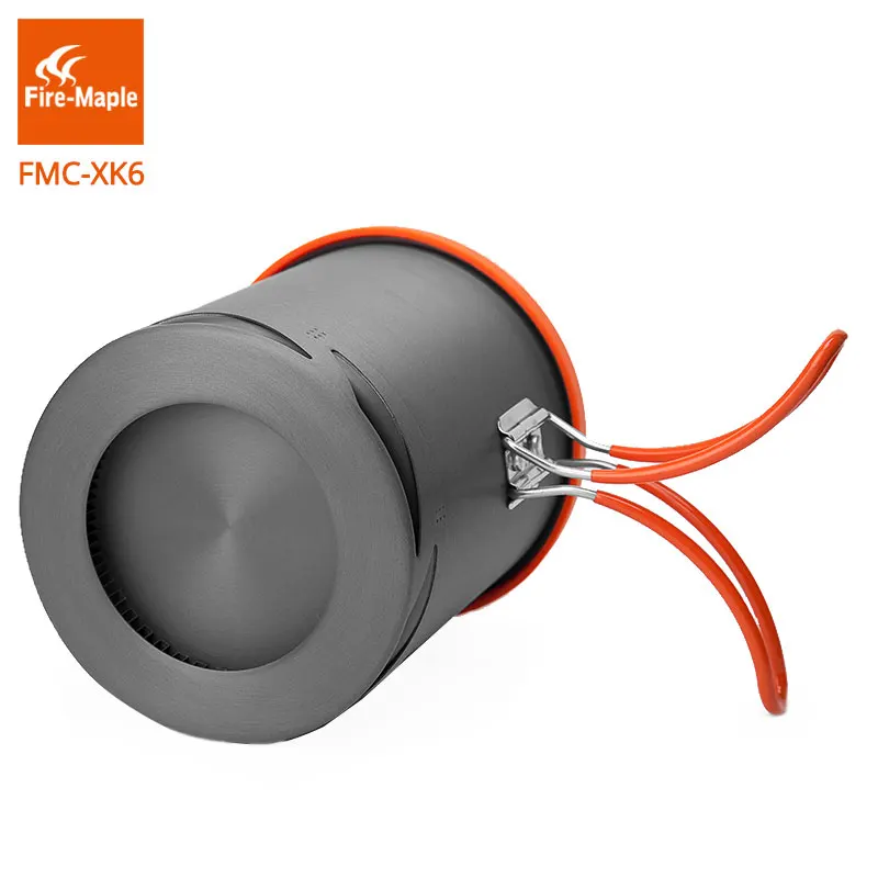 Fire Maple FMC-XK6  Heat Exchanger Pot 1L Foldable Cooking Pots with Mesh Bag Outdoor Camping Cookware