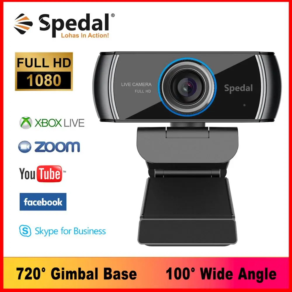 Spedal C920 1080p Hd веб камера с микрофоном 100 ° Широкий формат видео конференц связи