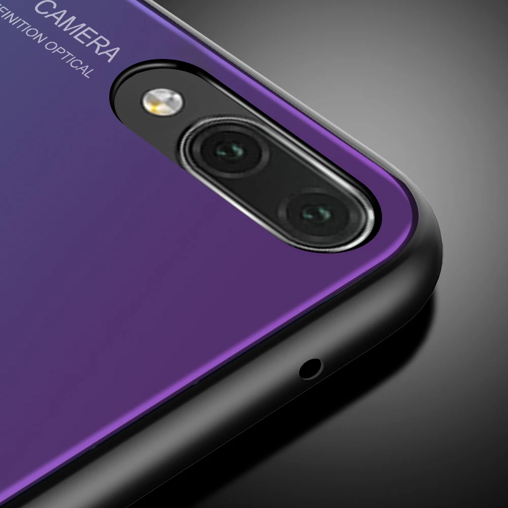 Градиентный стеклянный чехол для телефона Huawei Nova 7se 7 витражный из закаленного