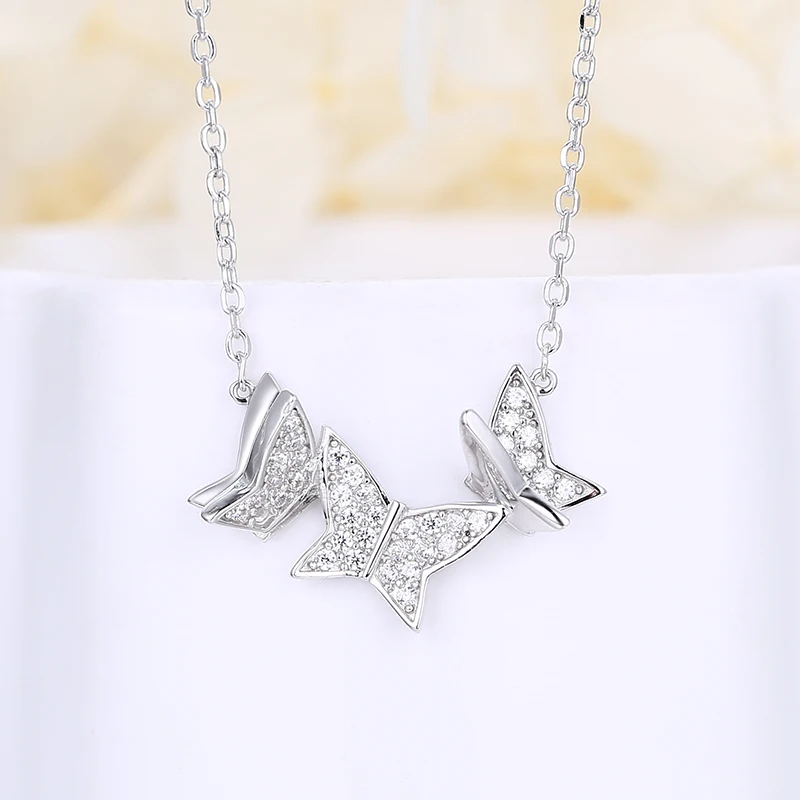 ANGELFRIGG Новое поступление 100% Серебро 925 пробы ожерелье кулон с кристаллом