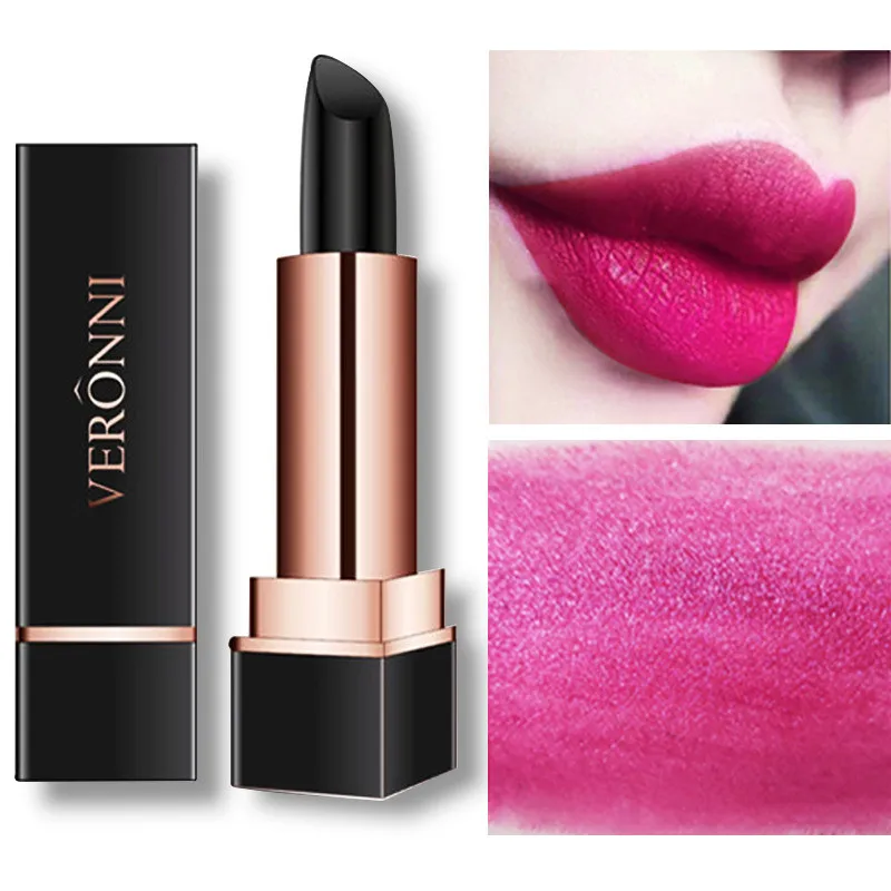 3 цвета Профессиональная помада матовая губная блеск упаковка под заказ меняющая