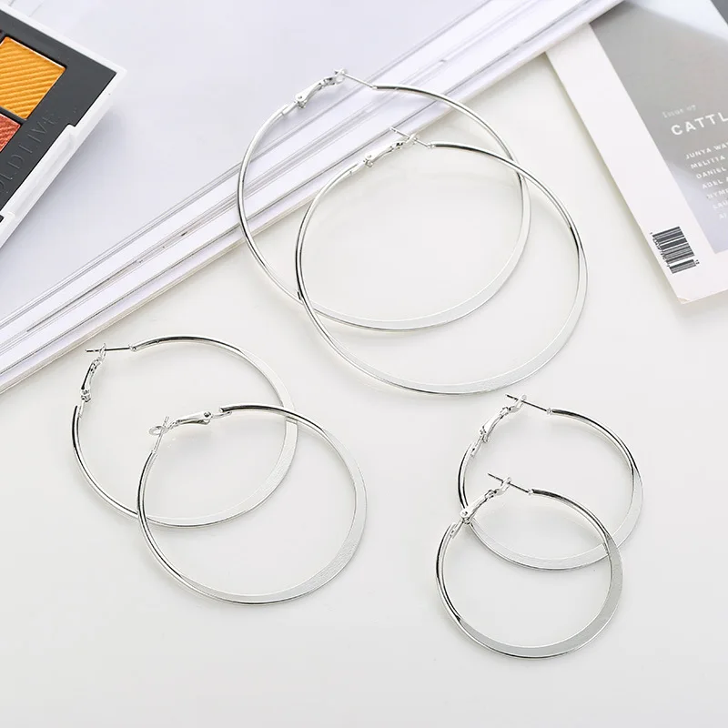 Женские большие серьги-кольца BLIJERY геометрические серьги в стиле панк подарочные