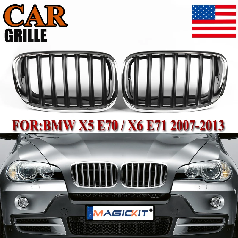 Решетки для BMW X5 X6 E70 E71 2007 2013 хромированные и черные 2 шт.|Гоночные решетки| |