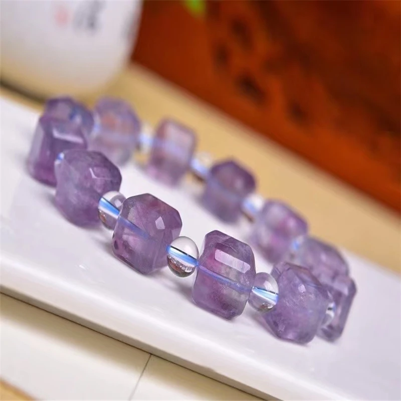 

9mm Natural Colorful Fluorite Bracelet Jewelry For Women Men Healing Love Gift Crystal Beads Stone Clear Gemstone Strands