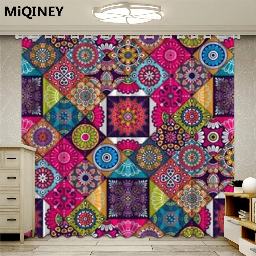 Новинка 2021 занавески в богемном стиле с мандалой для окон цветная модная