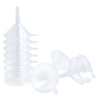small clear plastic mini funnels for bottle filling perfumes essential oils science laboratory chemicals 12 pack