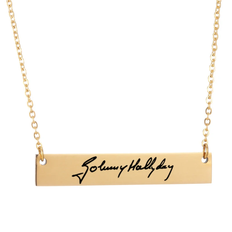 Ожерелье с именем Джонни Хелли из нержавеющей стали серебристые ожерелья