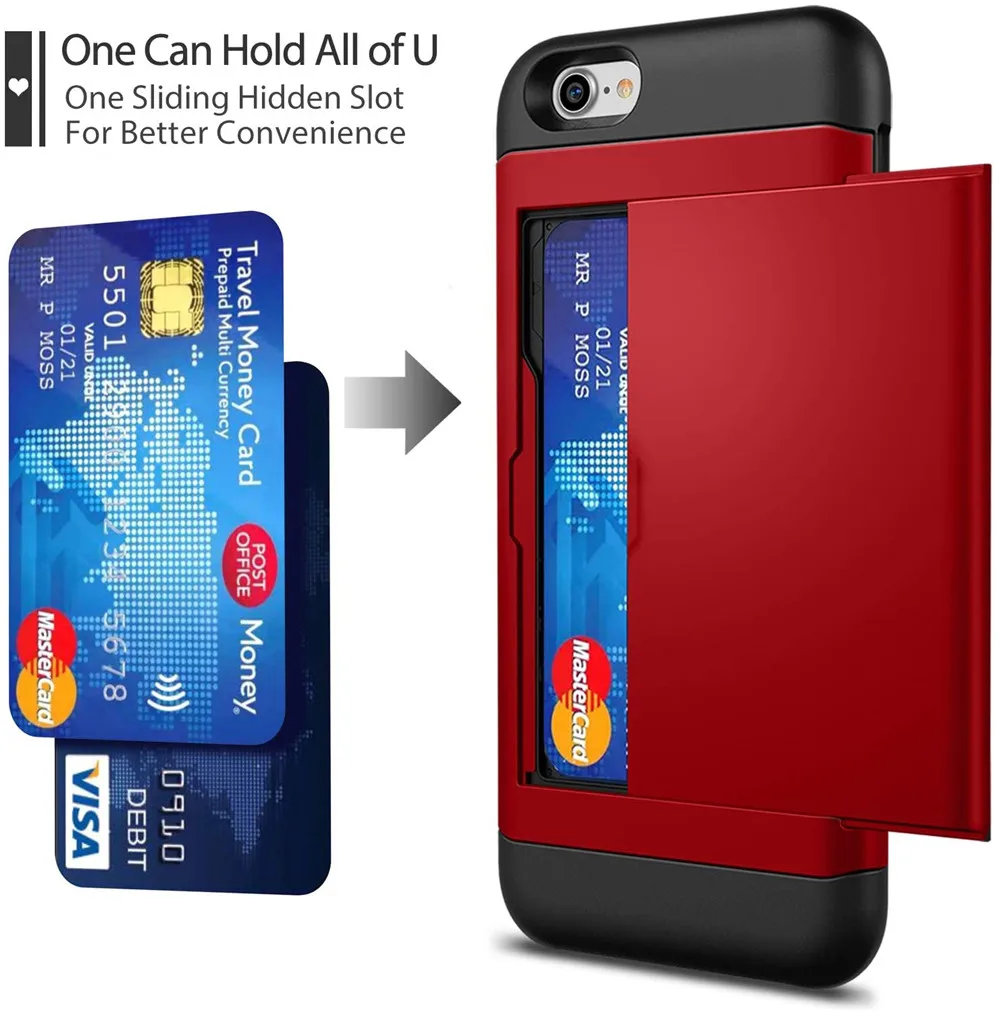

Sliding Door Hidden Pocket Card Slots Anti-Scratch Case For iPhone 5 5s SE Case Cover For iPhone se 2016 5 5s 5G 4.0" Coque Capa