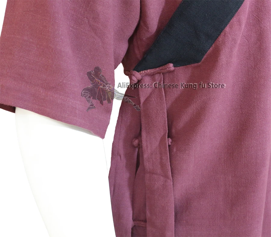 Толстая хлопковая форма шаолин кунг фу монах халат боевые искусства костюм Тай