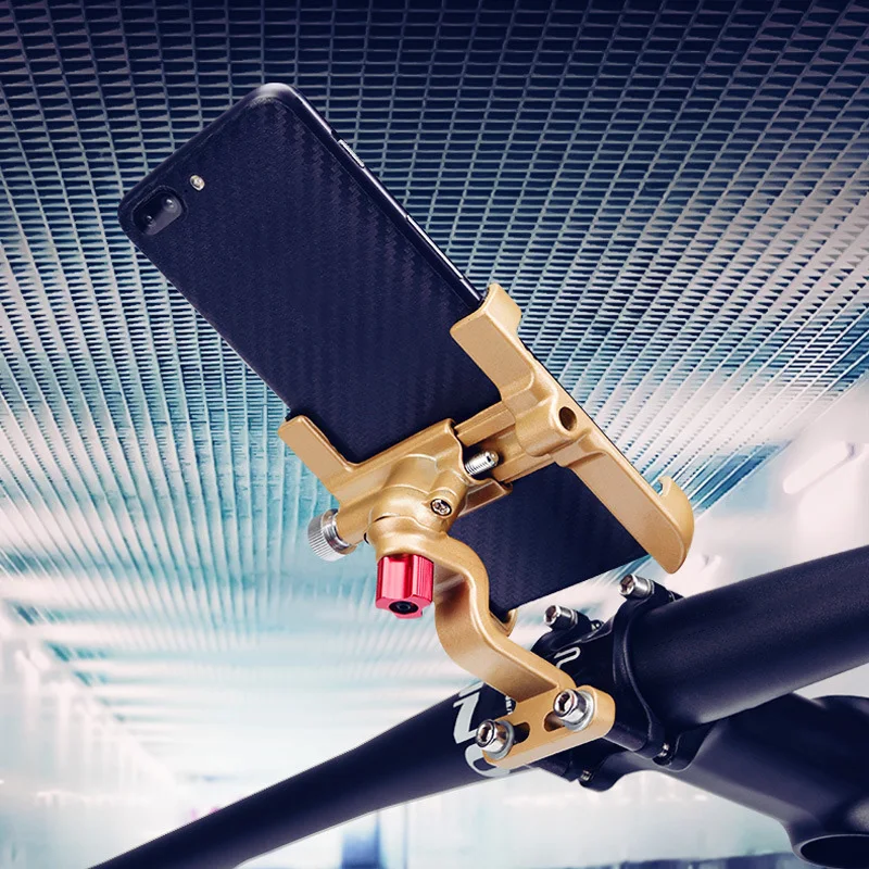 

Aluminum Alloy Bicycle Mobile Phone Holder Adjustable Bicycle Phone Holder Non-Slip Phone Stand Cycling Accessories @M2