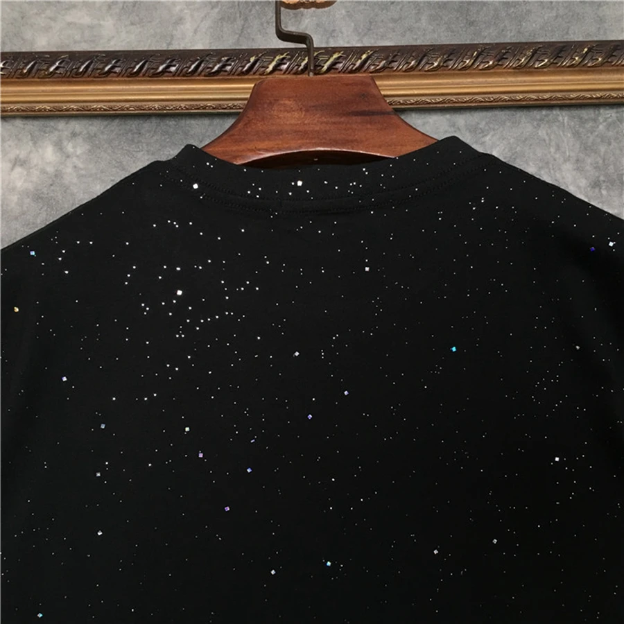 Мужская футболка marcelo barrett с коротким рукавом футболки волнистыми краями женские