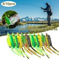105x soft fishing frogs lures large topwater crankbaits hook bass bait tackle