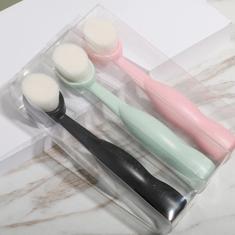 Щетка для лица с длинной ручкой ручная щетка чистки кожи мягкая удаления черных