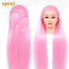 Голова-манекен Qoxi с 65 см волосами для плетения волос, голова-манекен, куклы манникин, голова-манекен для парикмахеров, практики укладки волос
