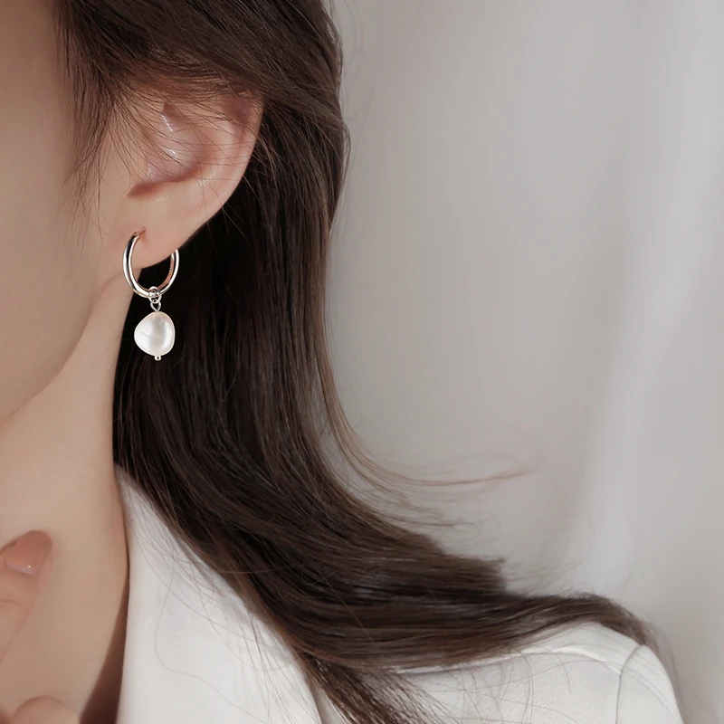 [Miss Z] серьги с барочным жемчугом в Корейском стиле Изящные онлайн агентов влияния