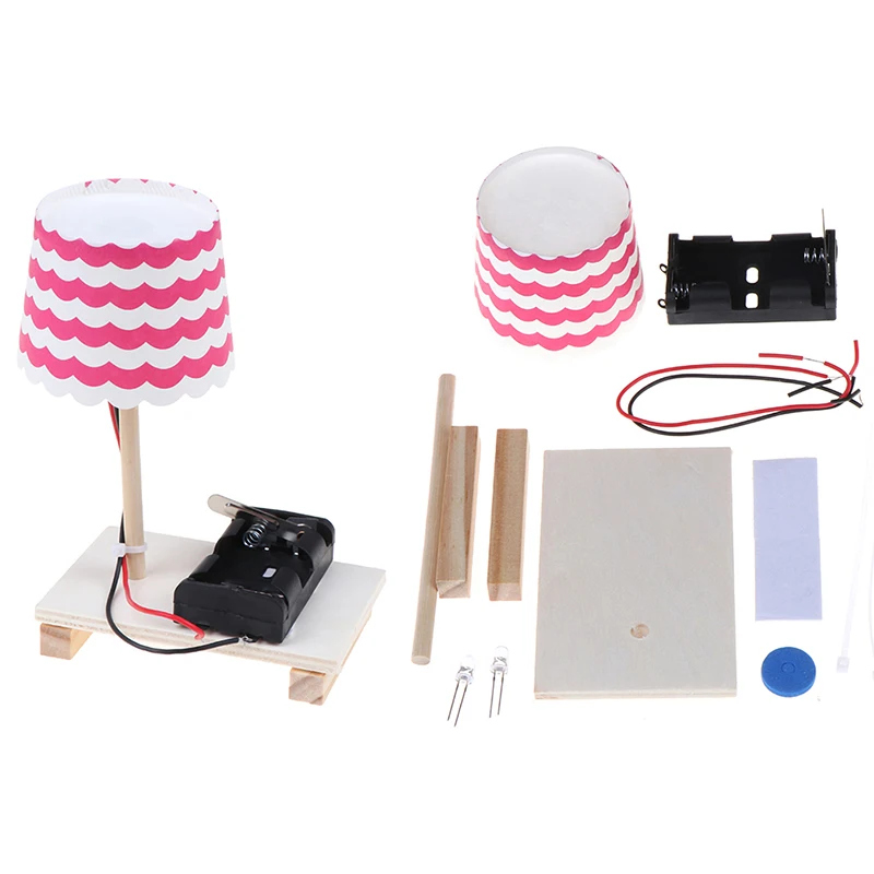 

Детский научный эксперимент, деревянная настольная мини-лампа, набор игрушек, Интеллектуальная электрическая игрушка «сделай сам»