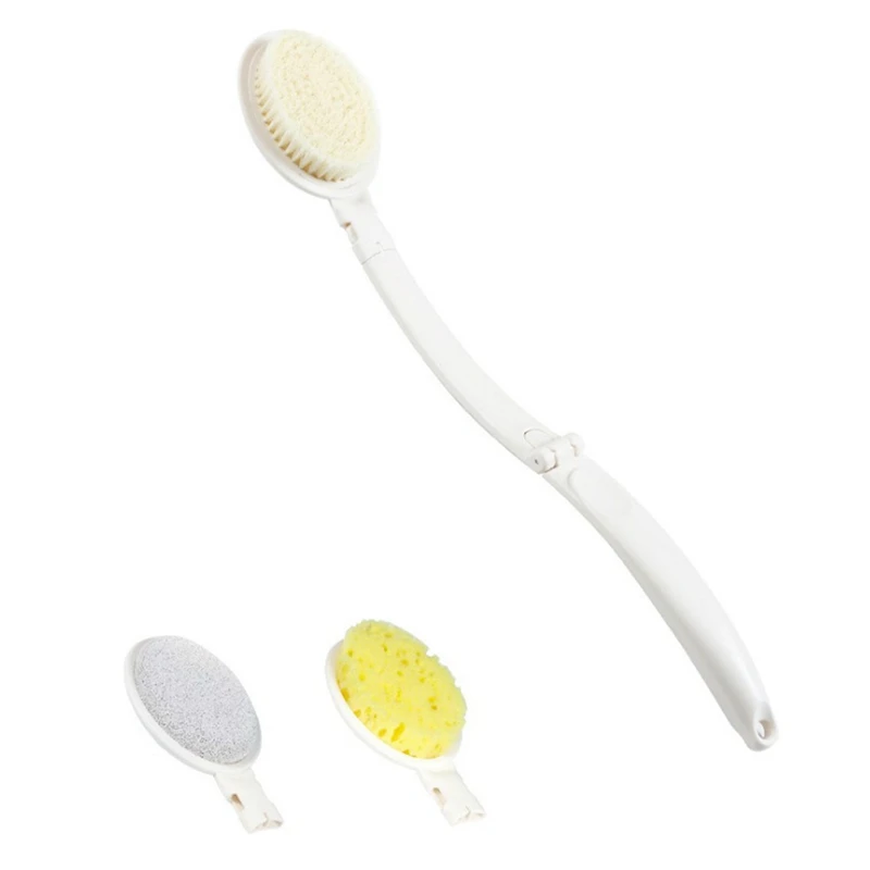 

Щетка для тела для ванной комнаты с длинной ручкой мягкая щетка для волос с деревянной ручкой отшелушивающая Массажная щетка для сухого душ...