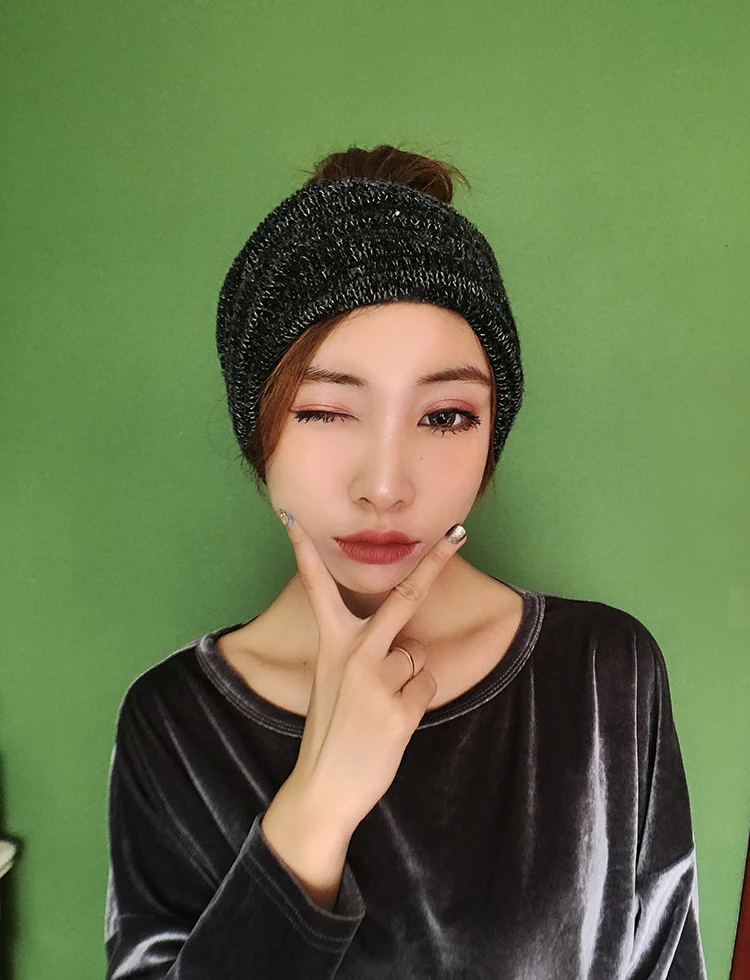 2020 Новейшая модная Зимняя шерстяная теплая повязка на голову волосы &quotтюрбан&quot