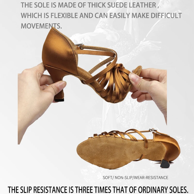 Туфли женские шелковые пятнистые для латиноамериканских танцев обувь на высоком