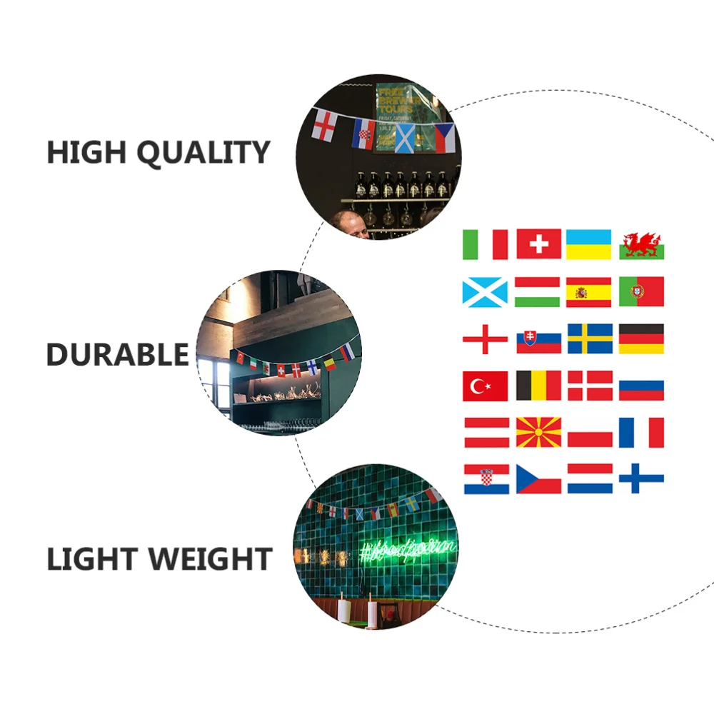 

24pcs Creative String Banners Pretty String Flags Practical Sport Event Decors