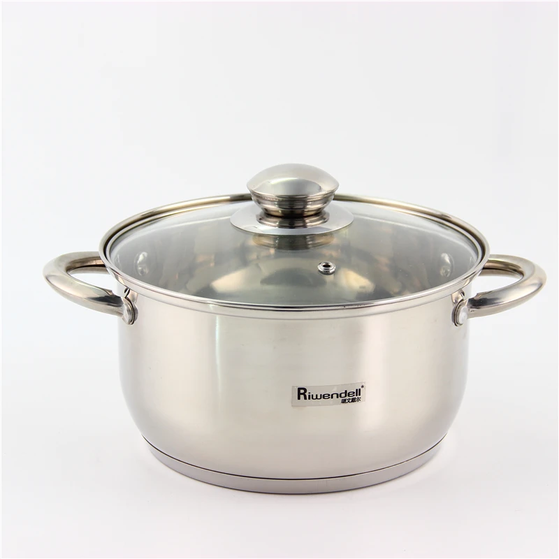 

Stainless Steel Pot Stockpot Double Induction Bottom 20CM Casserole 2.9L