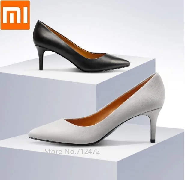 Новинка женская обувь Youpin из овечьей шкуры на высоком каблуке удобные