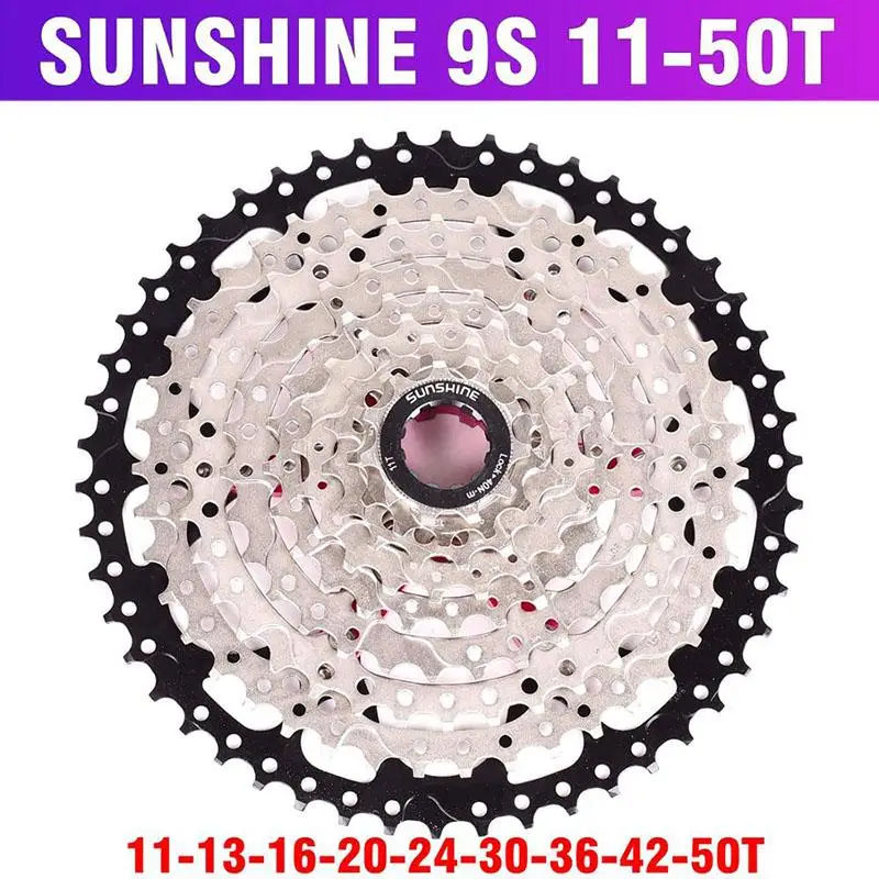 Велосипедная кассета Freewheel SUNSHINE MTB Mountain 9S 9 скоростей детали с резьбой 11-32T36T40T42T50T |