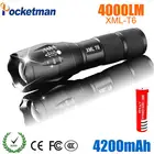 4000 люменов светодиодный перезаряжаемый флэш-светильник T6 linterna фонарь 18650 батарея Открытый Кемпинг мощный светодиодный светильник