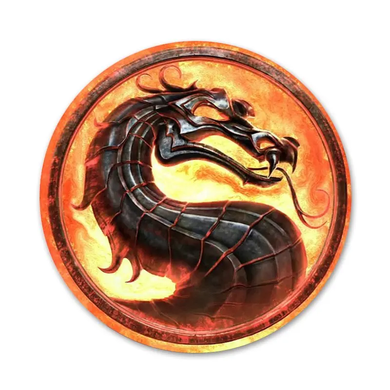58 мм Mortal Kombat1 значок на булавке декоративные Броши Металлические Значки для